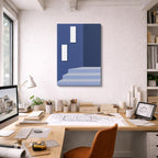 Cuadro canvas Fachada Azul Oscuro - Ilustraciones Arquitectonicas Urbano y Arquitectura - Vista Lifestyle