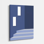 Cuadro canvas Fachada Azul Oscuro - Ilustraciones Arquitectonicas Urbano y Arquitectura - Vista Perspectiva