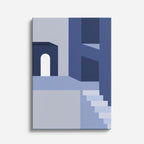 Cuadro canvas Arcos Azul Lavanda - Ilustraciones Arquitectonicas Urbano y Arquitectura - Vista Frente