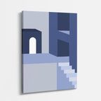 Cuadro canvas Arcos Azul Lavanda - Ilustraciones Arquitectonicas Urbano y Arquitectura - Vista Perspectiva