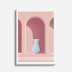 Cuadro canvas Arcos Salmon y Teal - Ilustraciones Arquitectonicas Urbano y Arquitectura - Vista Frente