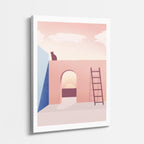 Cuadro canvas Interior Gato Salmon - Ilustraciones Arquitectonicas Urbano y Arquitectura - Vista Perspectiva