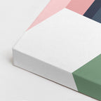Cuadro canvas Fachada Verde y Rosa - Ilustraciones Arquitectonicas Urbano y Arquitectura - Vista CloseUp