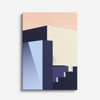 Cuadro canvas Edificio Azul Lavanda - Ilustraciones Arquitectonicas Urbano y Arquitectura - Vista Frente