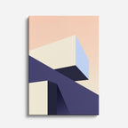 Cuadro canvas Volumetria Gris Salmon - Ilustraciones Arquitectonicas Urbano y Arquitectura - Vista Frente