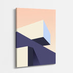 Cuadro canvas Volumetria Gris Salmon - Ilustraciones Arquitectonicas Urbano y Arquitectura - Vista Perspectiva