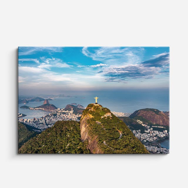 Cuadro canvas Cristo Redentor Panorama Aereo - Maravillas del Mundo Urbano y Arquitectura - Vista Frente