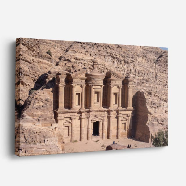 Cuadro canvas Petra Monasterio Detalle - Maravillas del Mundo Urbano y Arquitectura - Vista Perspectiva